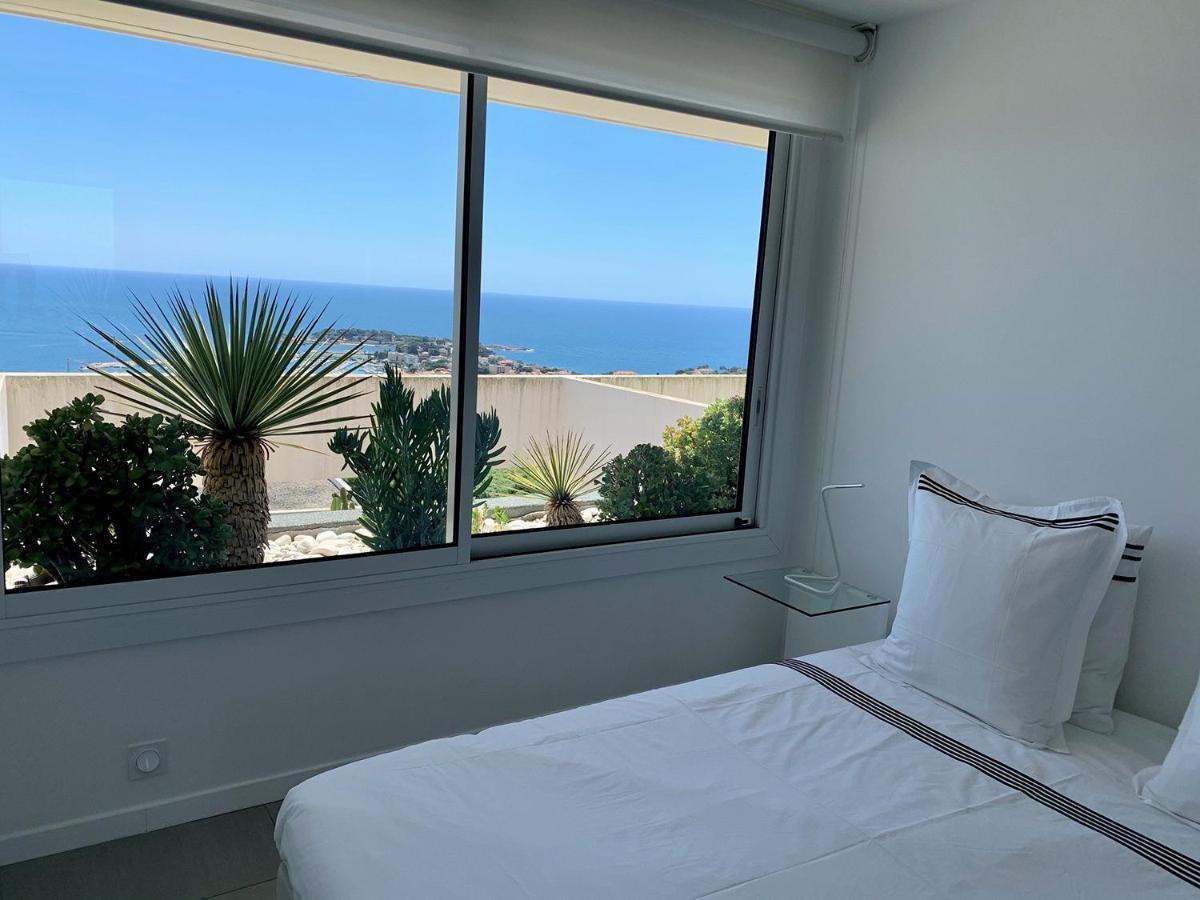 Design Apartment - Pool, Large Terrace And Panoramic Views Of Mediterranean Bandol Exterior foto